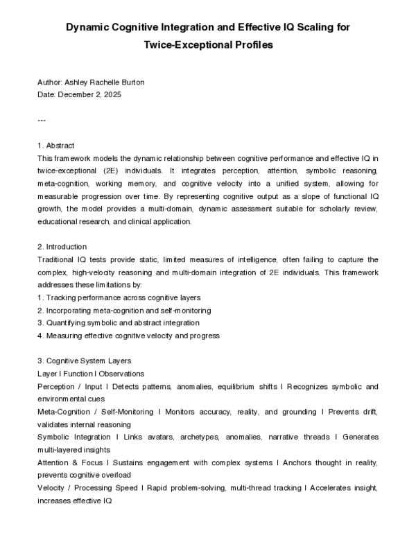 (PDF) Dynamic Cognitive Integration and Effective IQ Scaling for Twice ...