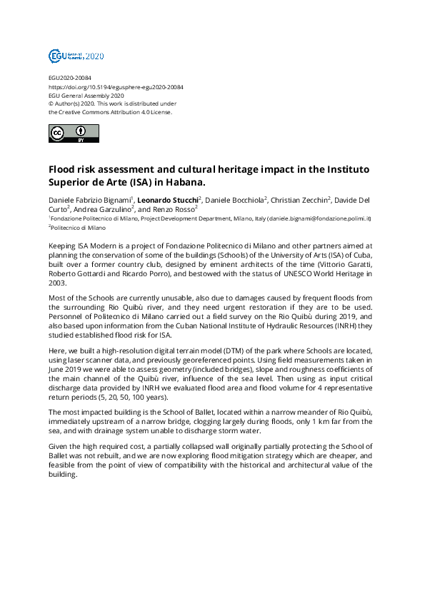 (PDF) Flood risk assessment and cultural heritage impact in the ...