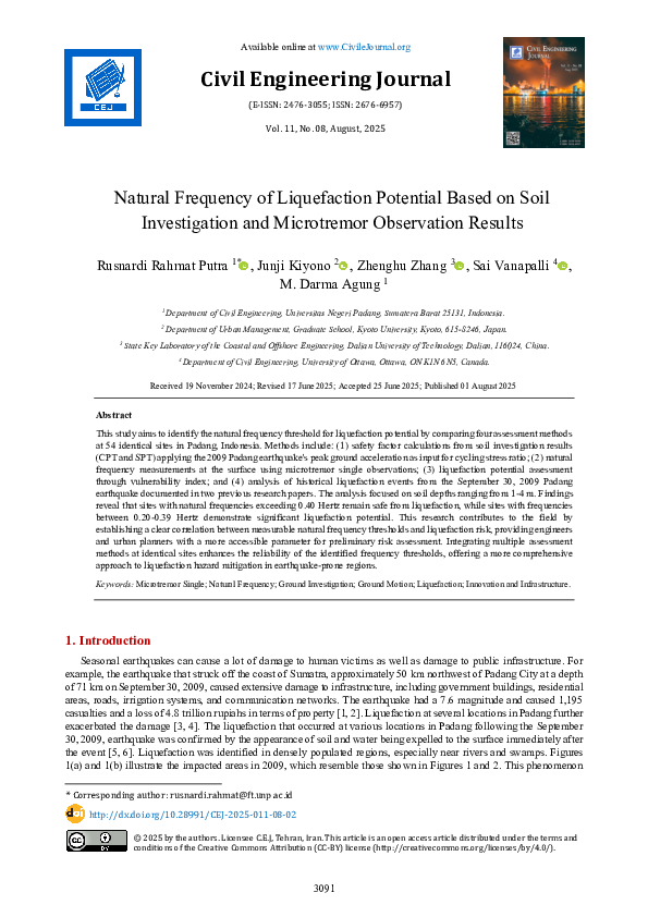 (PDF) Natural Frequency of Liquefaction Potential Based on Soil ...
