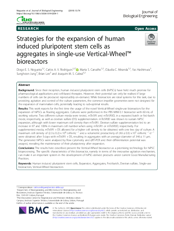 (PDF) Strategies for the expansion of human induced pluripotent stem ...