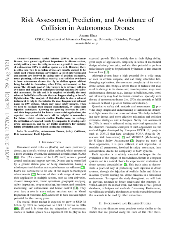 (PDF) Risk Assessment, Prediction, and Avoidance of Collision in ...