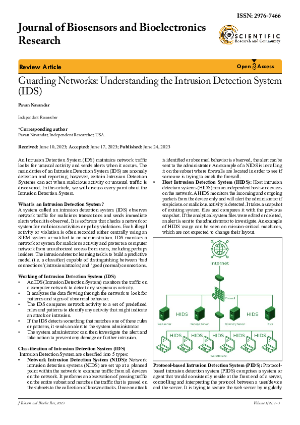(PDF) Guarding Networks: Understanding the Intrusion Detection System (IDS)