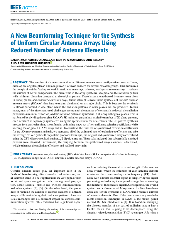 (PDF) A New Beamforming Technique for the Synthesis of Uniform Circular ...