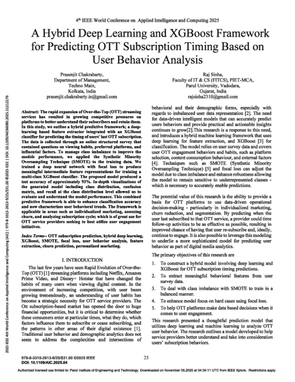 (PDF) A Hybrid Deep Learning and XGBoost Framework for Predicting OTT ...