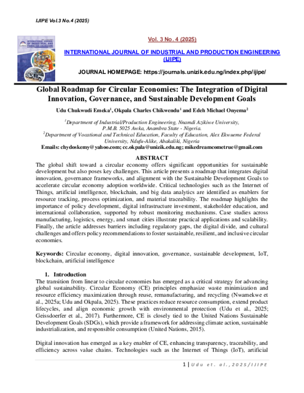 (PDF) Global Roadmap for Circular Economies: The Integration of Digital ...