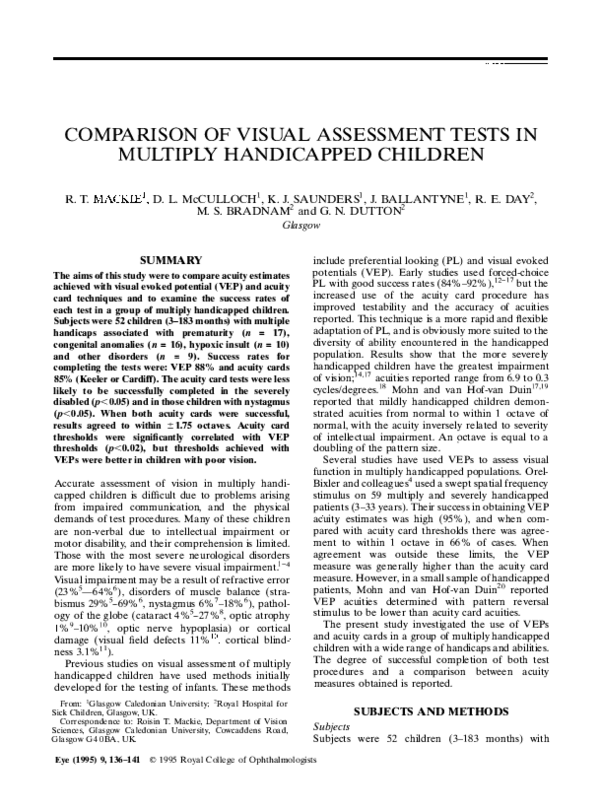 (PDF) Comparison of visual assessment tests in multiply handicapped ...