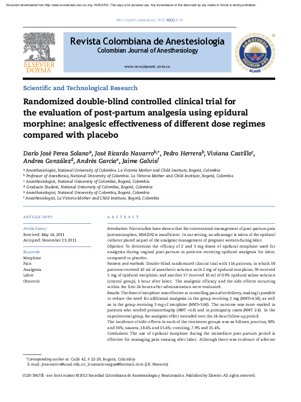 (PDF) Randomized double-blind controlled clinical trial for the ...