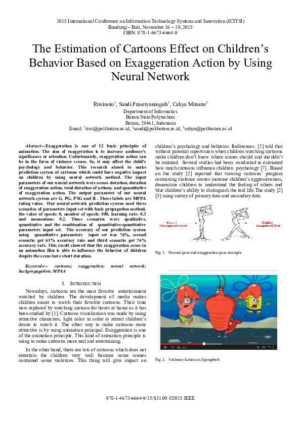 (PDF) The estimation of cartoons effect on children's behavior based on ...