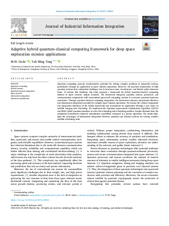 (PDF) Adaptive hybrid quantum-classical computing framework for deep ...