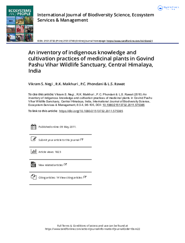 (PDF) An inventory of indigenous knowledge and cultivation practices of ...
