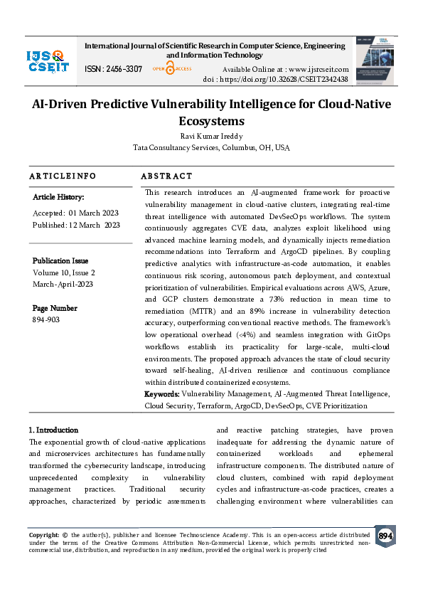 (PDF) AI-Driven Predictive Vulnerability Intelligence for Cloud-Native ...