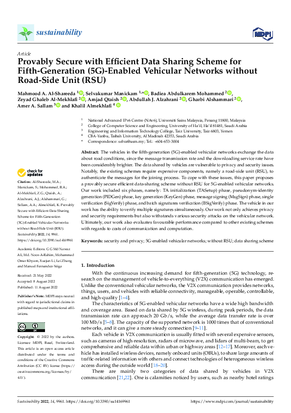 (PDF) Provably Secure with Efficient Data Sharing Scheme for Fifth ...