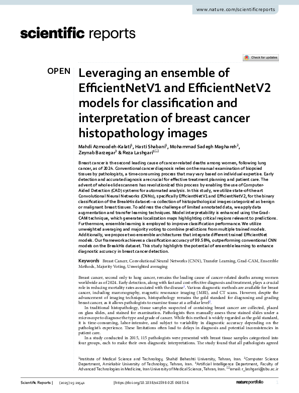 (PDF) Leveraging an ensemble of EfficientNetV1 and EfficientNetV2 ...