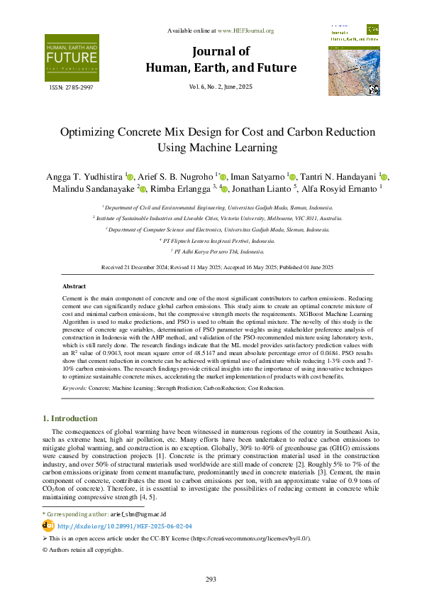 (PDF) Optimizing Concrete Mix Design for Cost and Carbon Reduction ...