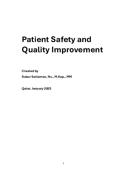 (PDF) Patient Safety and Quality Improvement