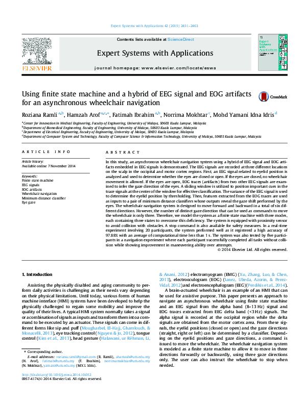 (PDF) Using finite state machine and a hybrid of EEG signal and EOG ...