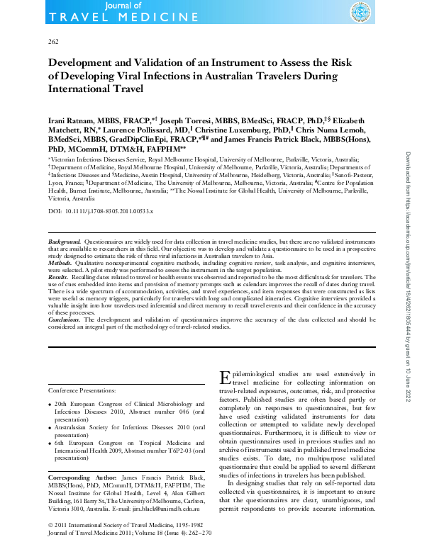 (PDF) The development and validation of an instrument to assess ...