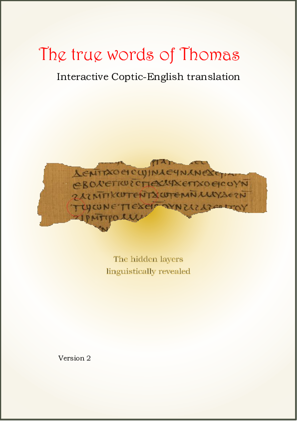 (PDF) The true words of Thomas (Interactive Coptic-English Translation) v2