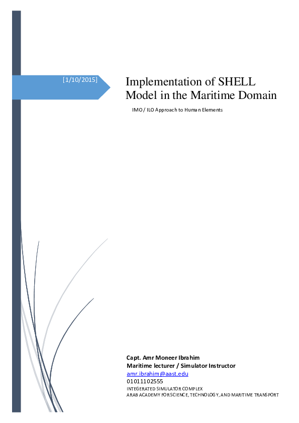 (PDF) Implementation of SHELL Model in the Maritime Domain