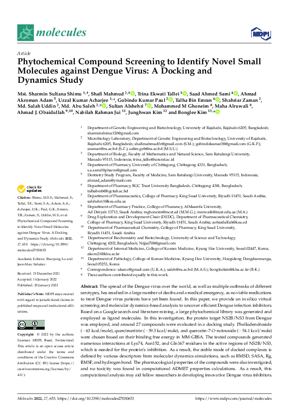 (PDF) Phytochemical Compound Screening to Identify Novel Small ...
