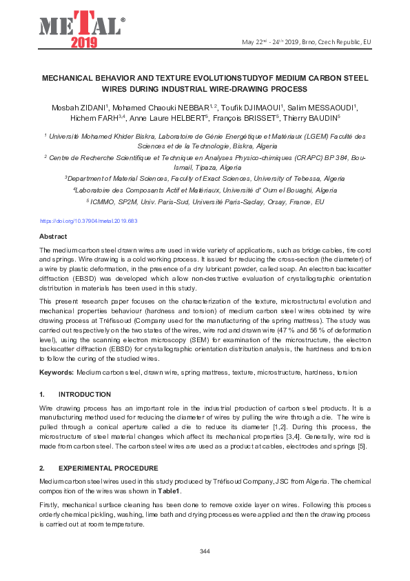 (PDF) Mechanical Behavior and Texture Evolutionstudyof Medium Carbon ...
