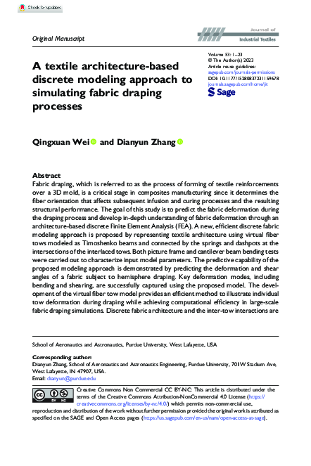 (PDF) A textile architecture-based discrete modeling approach to ...