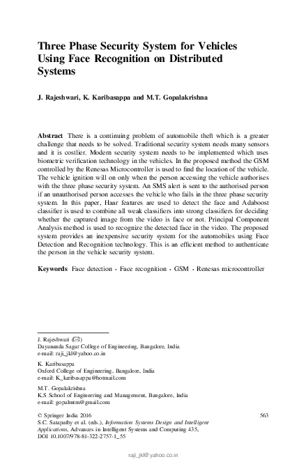 (PDF) Three Phase Security System for Vehicles Using Face Recognition ...