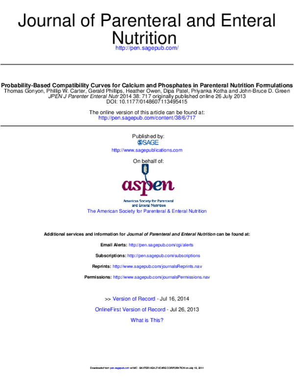 (PDF) Probability‐Based Compatibility Curves for Calcium and Phosphates ...