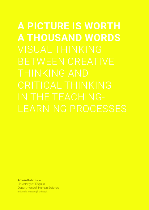 (PDF) A picture is worth a thousand words: visual thinking between ...