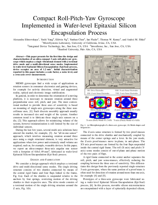 (PDF) Compact roll-pitch-yaw gyroscope implemented in wafer-level ...