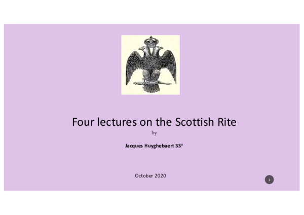 (PDF) Four lectures on the Scottish Rite