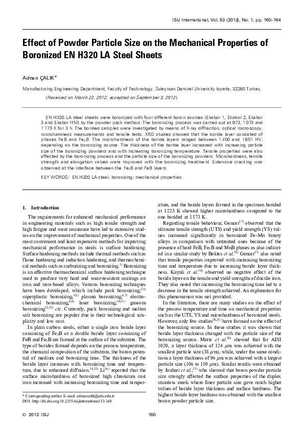 (PDF) Effect of Powder Particle Size on the Mechanical Properties of ...