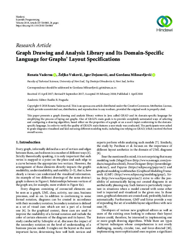 (PDF) Graph Drawing and Analysis Library and Its Domain-Specific ...