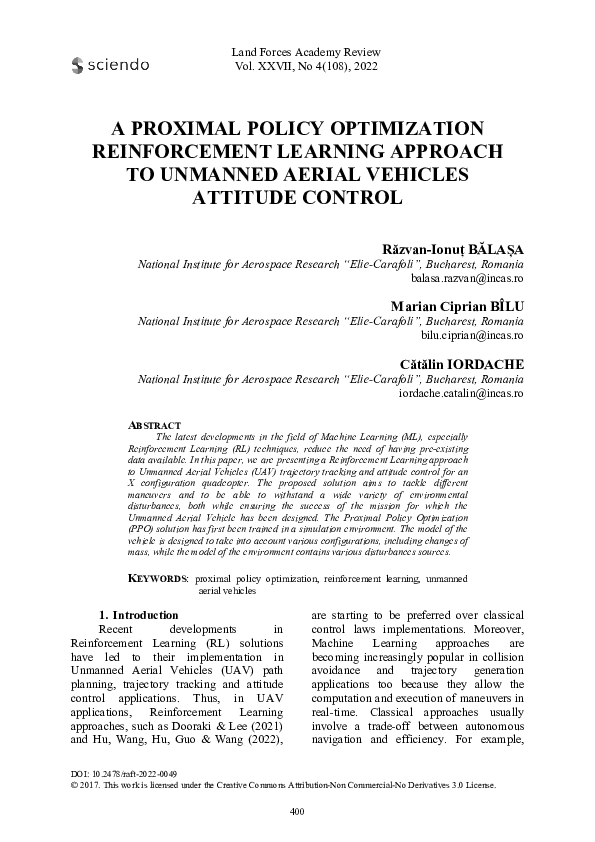 (PDF) A Proximal Policy Optimization Reinforcement Learning Approach to ...
