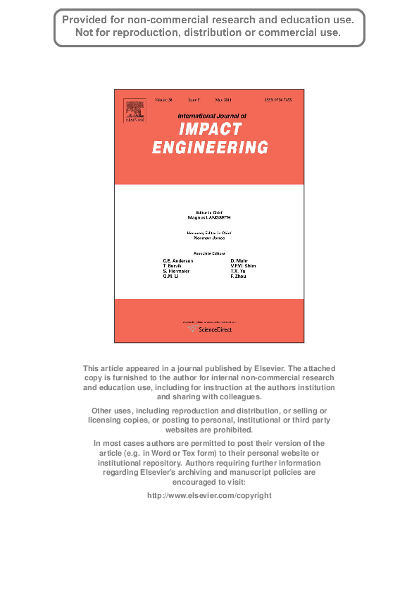 (PDF) Experimental and numerical study on the orthogonal and oblique ...