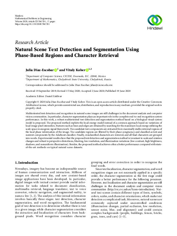 (PDF) Natural Scene Text Detection and Segmentation Using Phase-Based ...