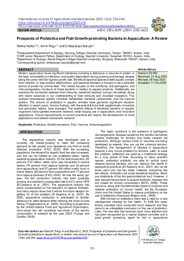 (PDF) Prospects of Probiotics and Fish Growth-promoting Bacteria in ...