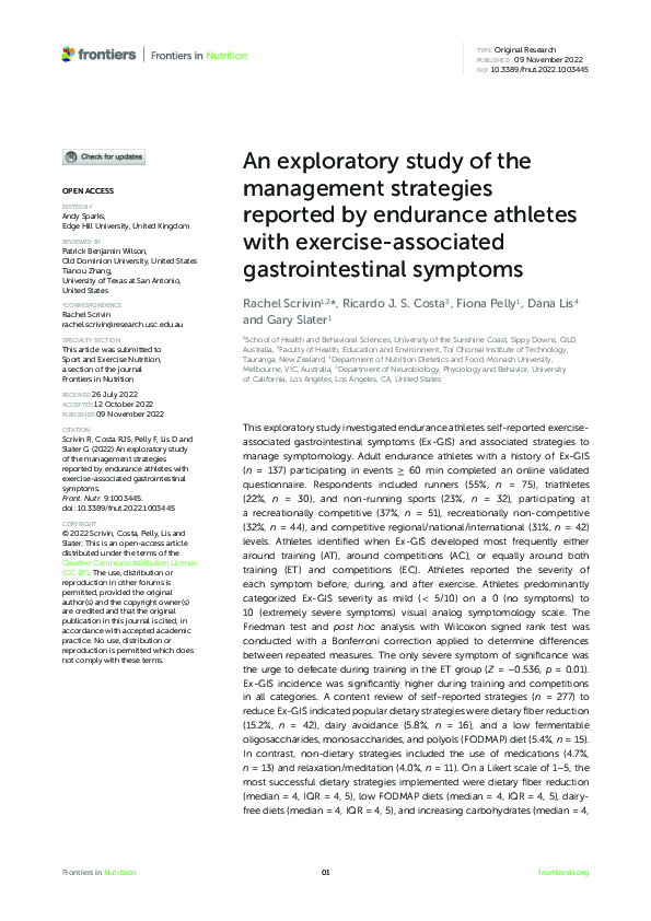 (PDF) An exploratory study of the management strategies reported by ...