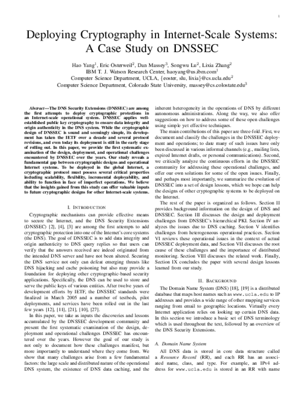 (PDF) Deploying Cryptography in Internet-Scale Systems: A Case Study on ...