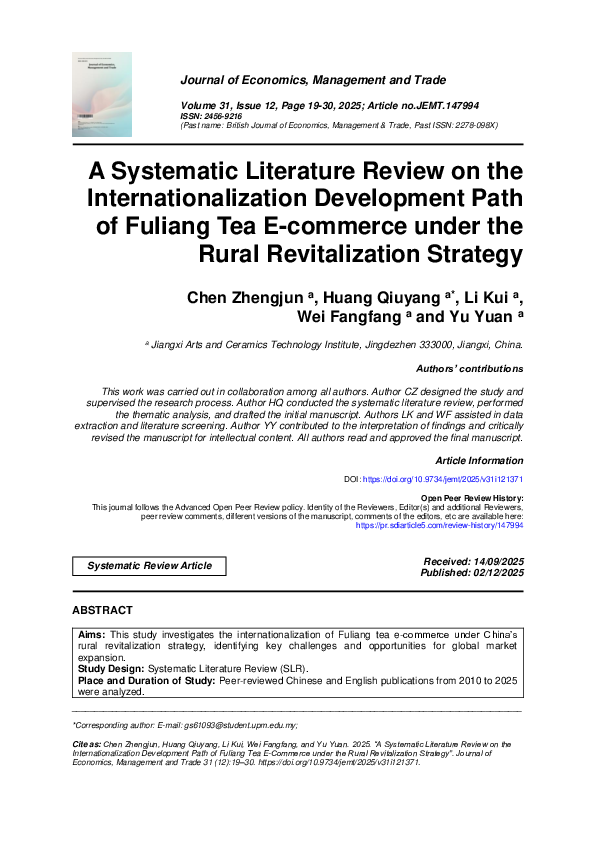(PDF) A Systematic Literature Review on the Internationalization ...