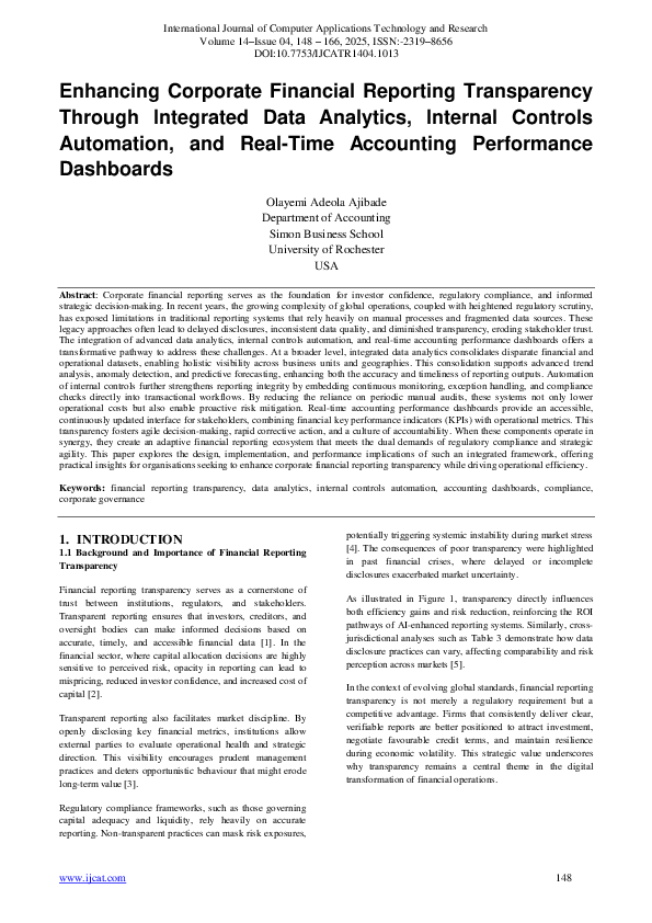 (PDF) Enhancing Corporate Financial Reporting Transparency Through ...