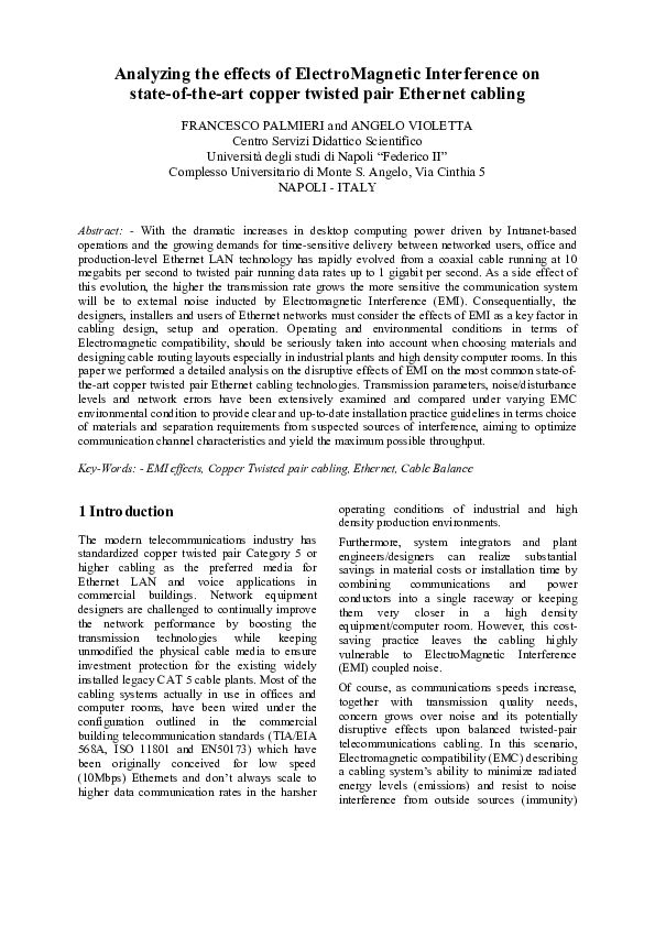 (PDF) Analyzing the effects of ElectroMagnetic Interference on state-of ...