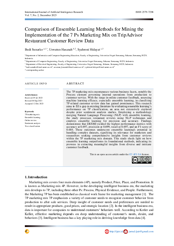 (PDF) Comparison of Ensemble Learning Methods for Mining the ...