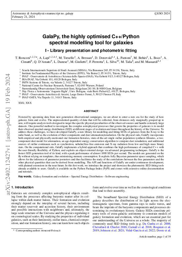 (PDF) GalaPy, the highly optimised C++/Python spectral modelling tool ...