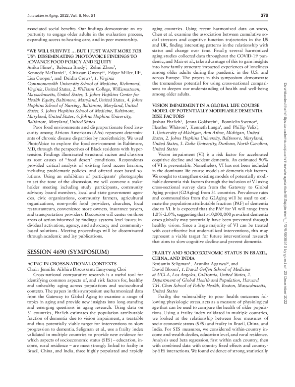 (PDF) Vision Impairment in a Global Life Course Model of Potentially ...