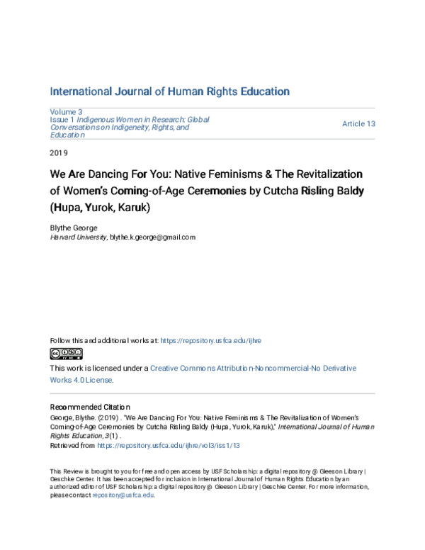 (PDF) We Are Dancing For You Native Feminisms & The