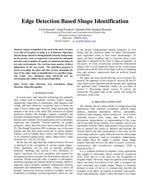 (PDF) Edge Detection Based Shape Identification