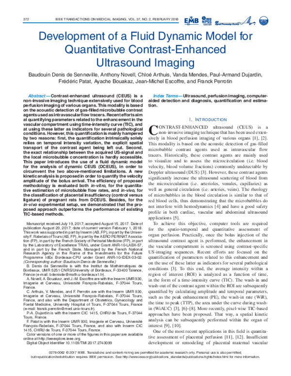 (PDF) Development of a Fluid Dynamic Model for Quantitative Contrast ...