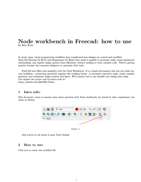 (PDF) Node workbench in Freecad: how to use