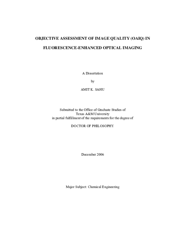 (PDF) Objective assessment of image quality (OAIQ) in fluorescence ...